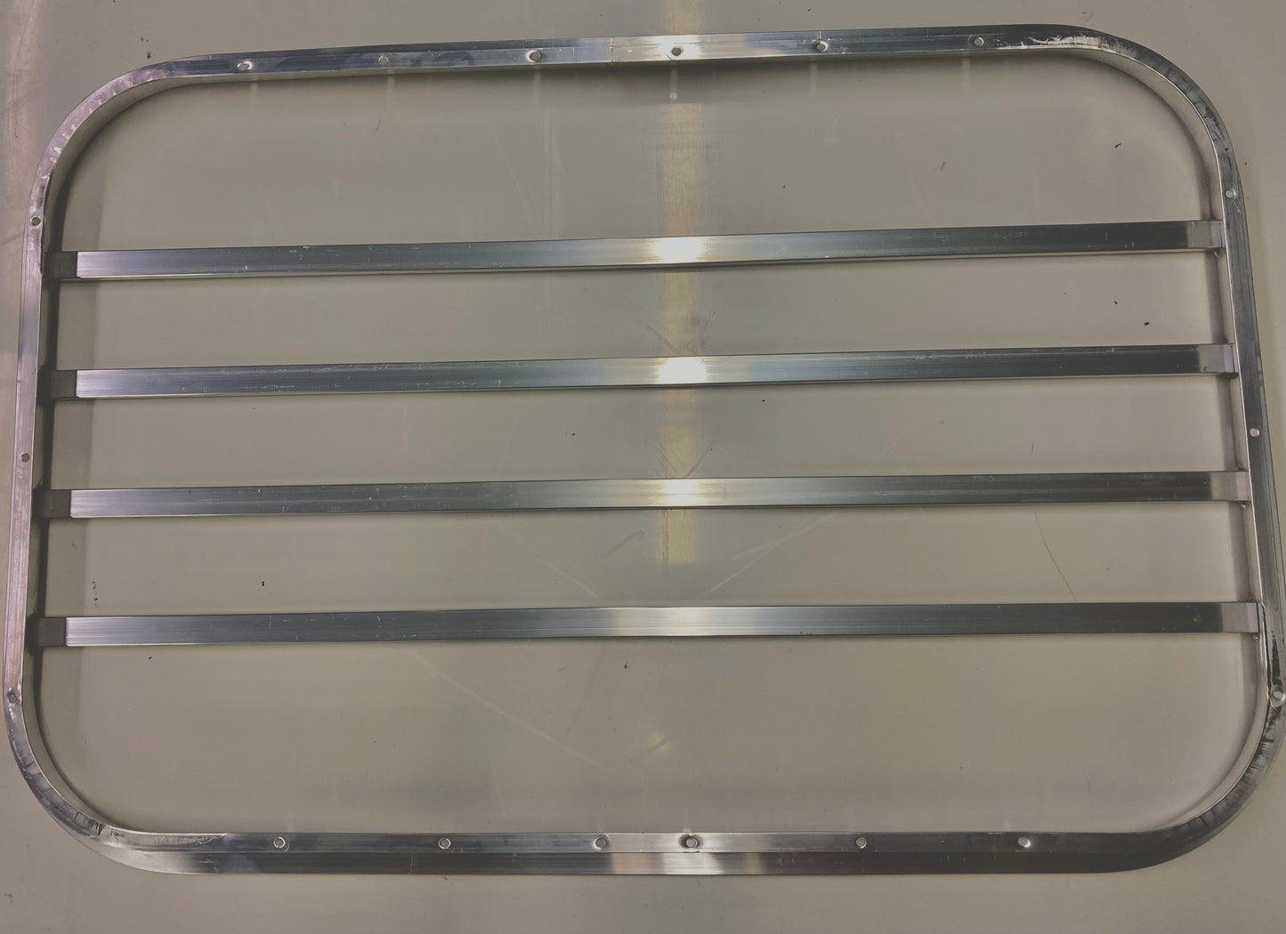 20 3/4" X 31" Silver clamp ring with bars