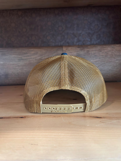 Blue/Tan Logan Coach Hat